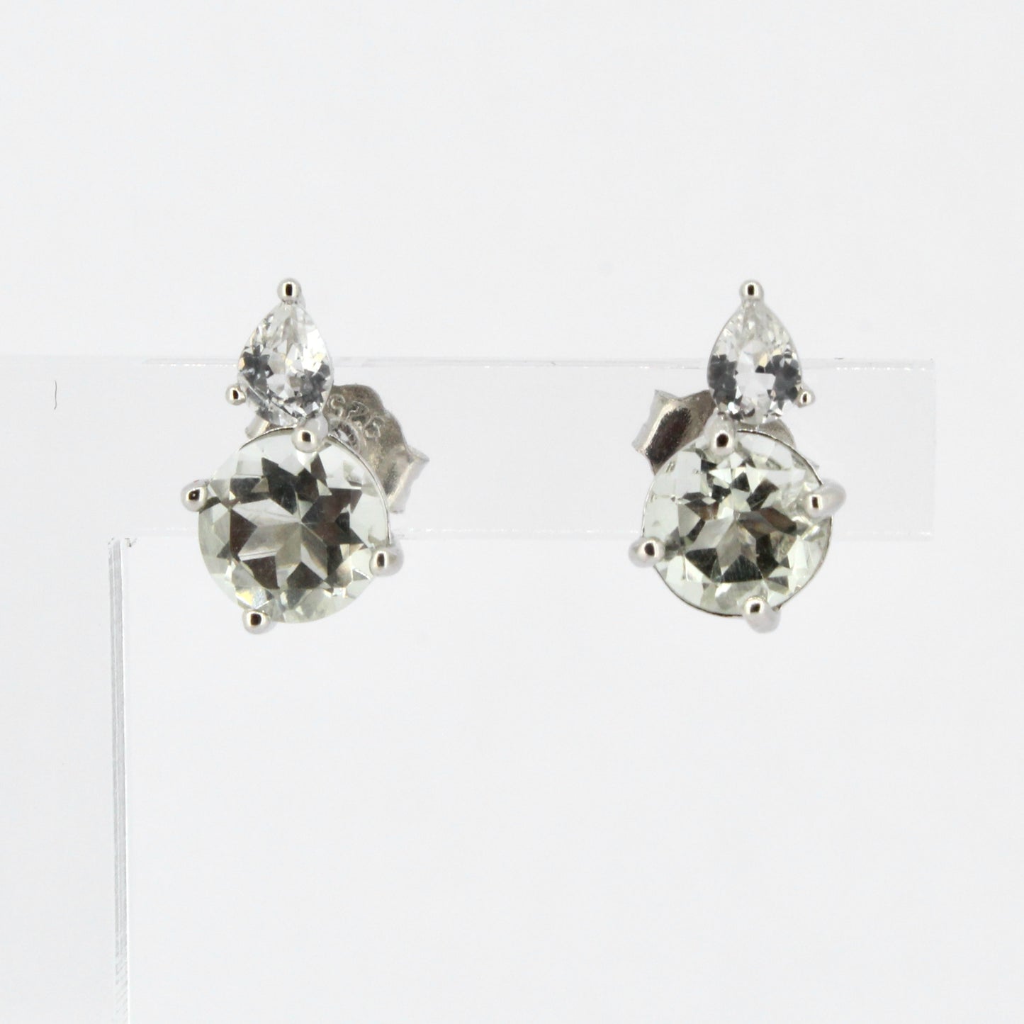 Green Amethyst Studs