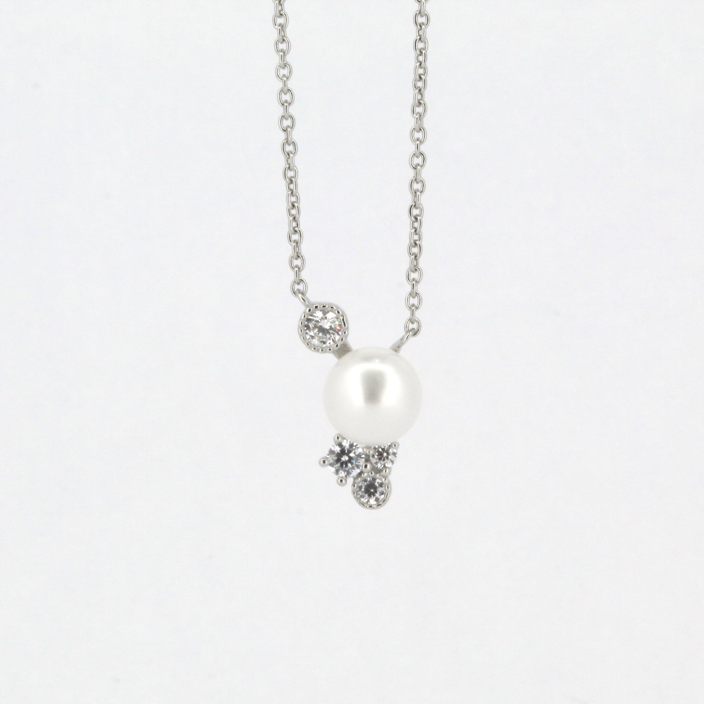 Pearl and CZ Pendant