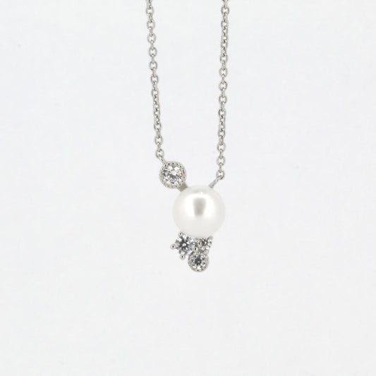 Pearl and CZ Pendant