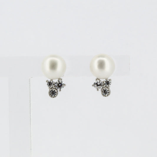 Pearl and CZ Studs