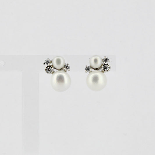 Pearl and CZ Studs