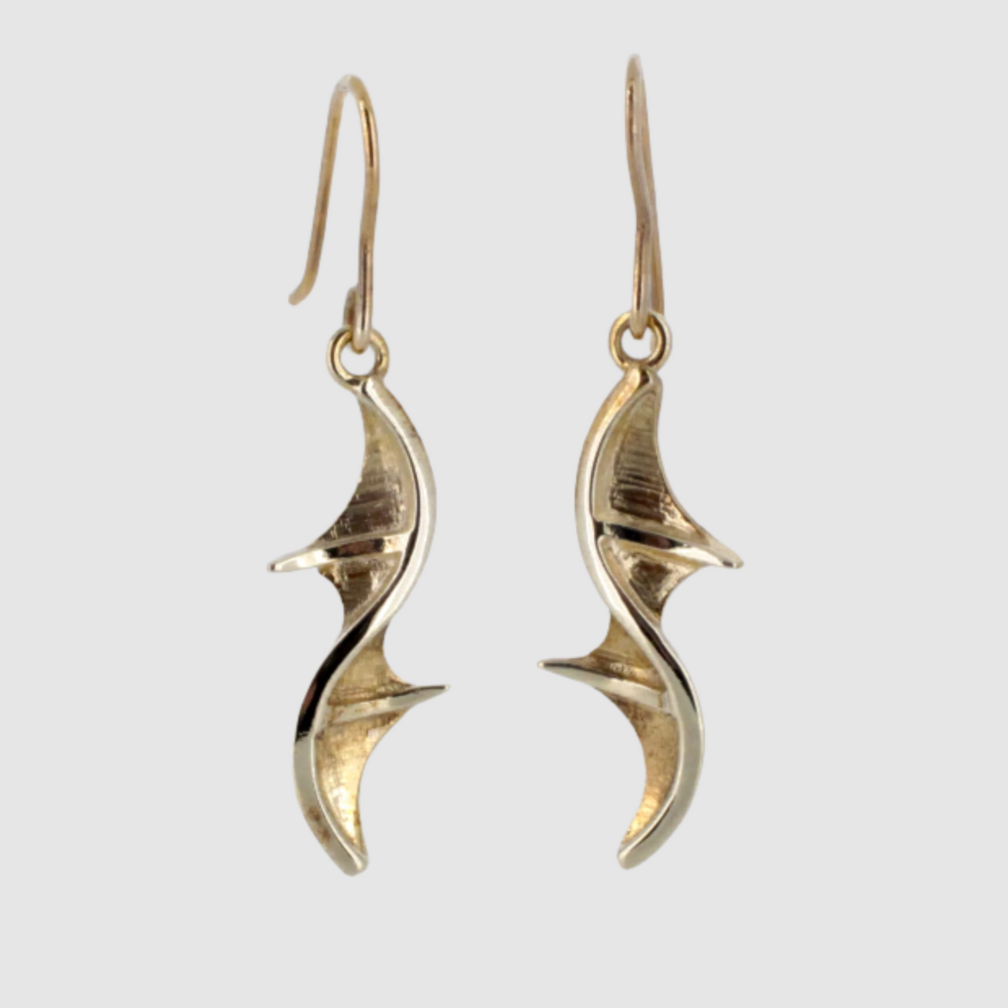 Gold Peace Bridge Drop Earrings