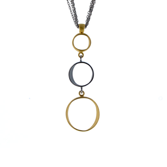 Sterling Silver Circle Drop Necklace