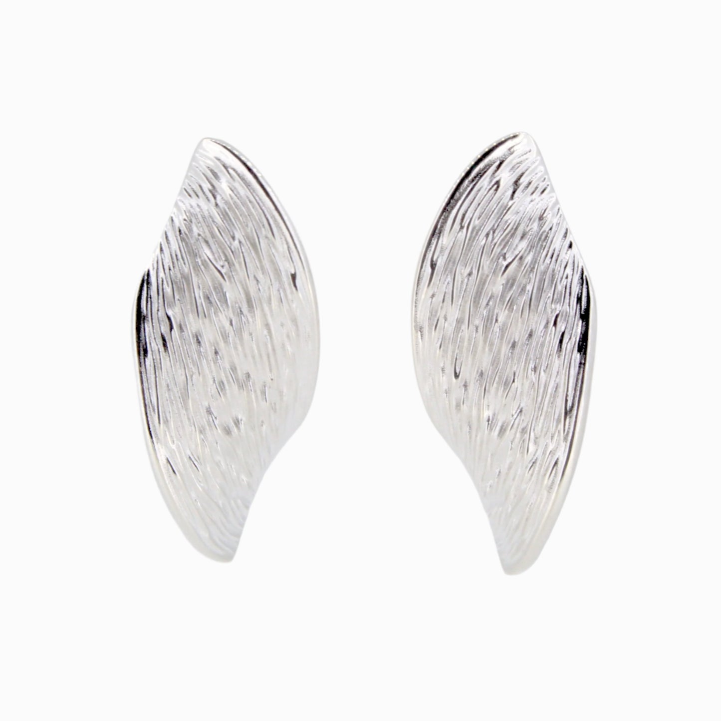 Silver Textured Wavy Drops