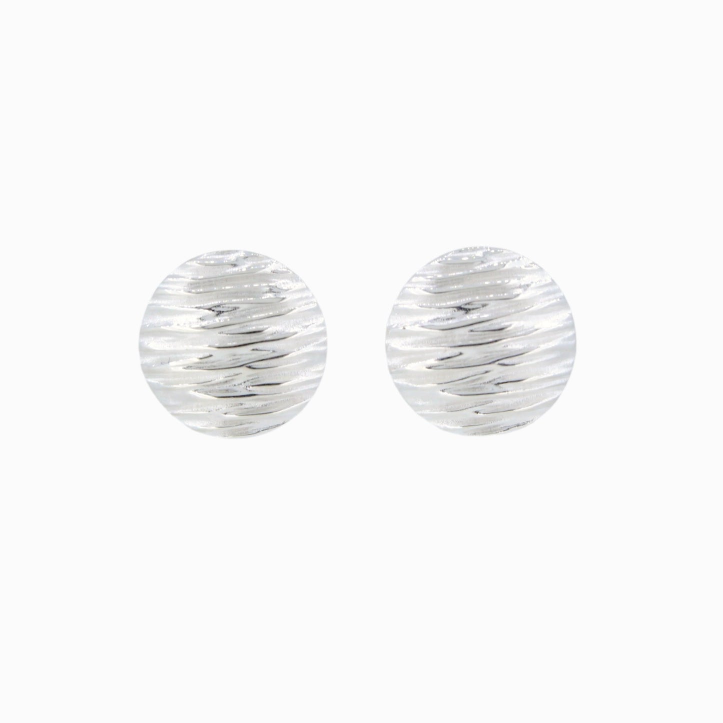 Silver Wavy Studs