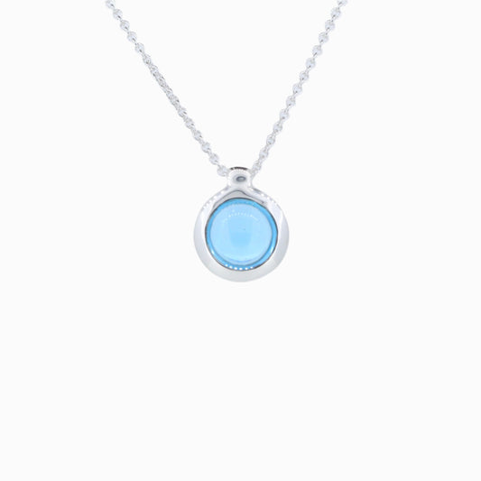 7mm Blue Topaz Pendant