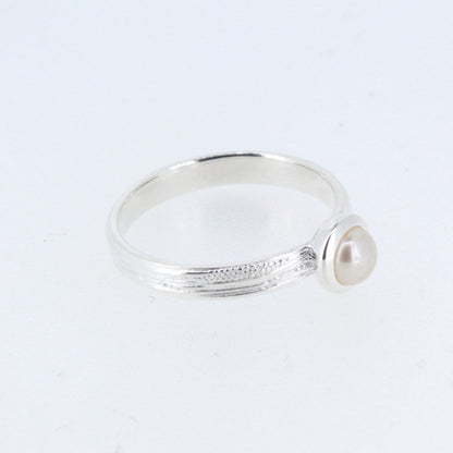 Textured Pearl Ring