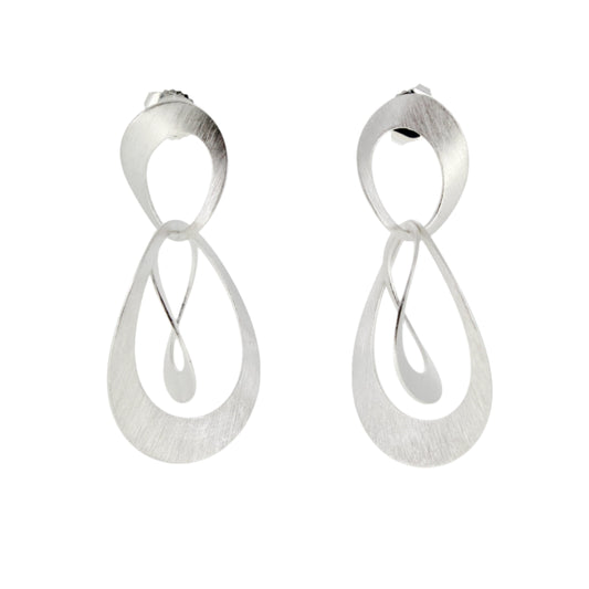 Silver Ornamental Drop Earrings