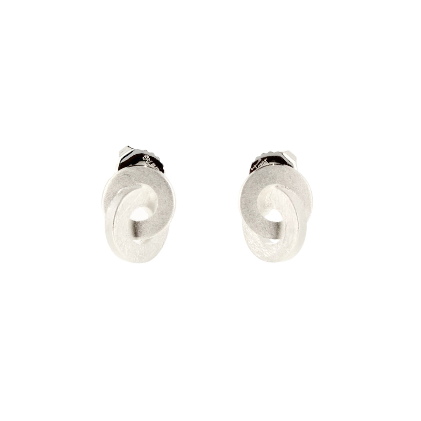 Silver Linked Circle Studs