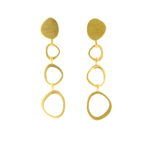 Gold Vermeil Round Pebble Drops