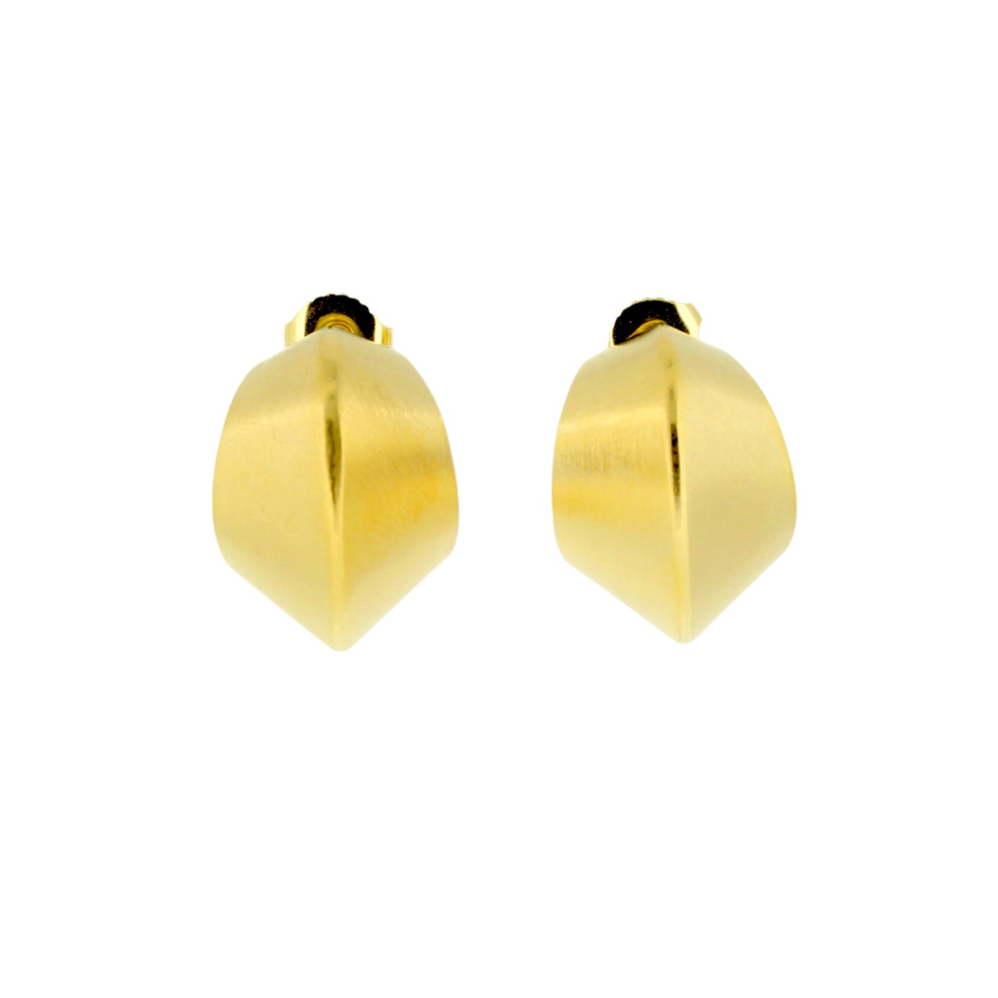 Gold Vermeil Angled Hoops