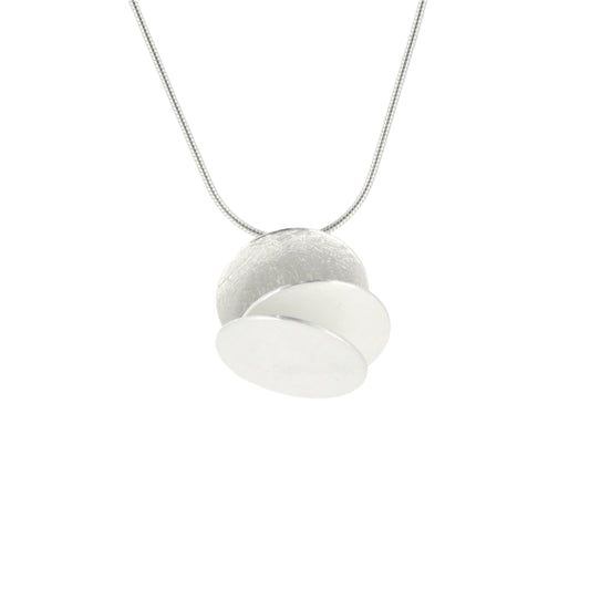 Silver Layered Circles Pendant