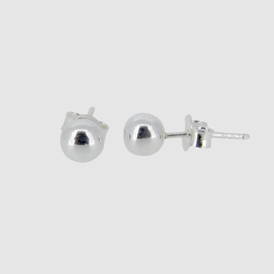 6mm Silver Bead Studs