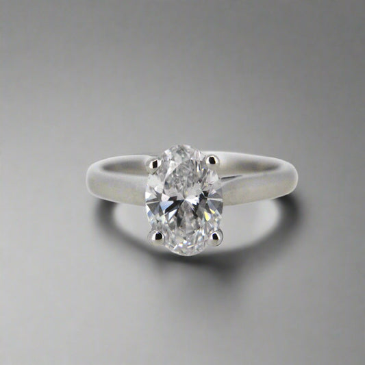 Platinum Oval Solitaire