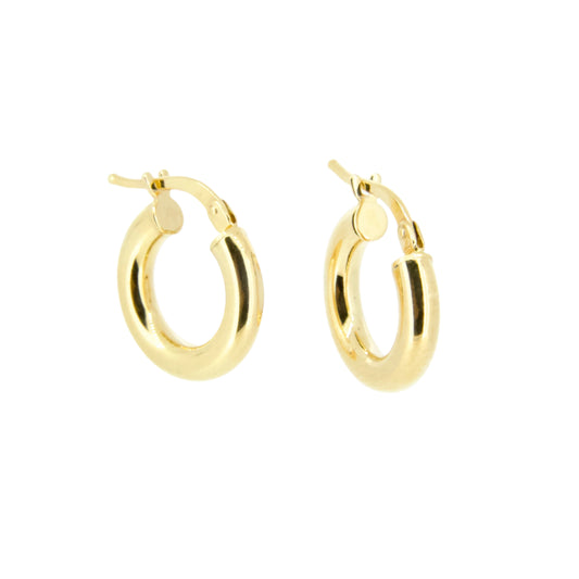9ct Tube Hoop Earrings