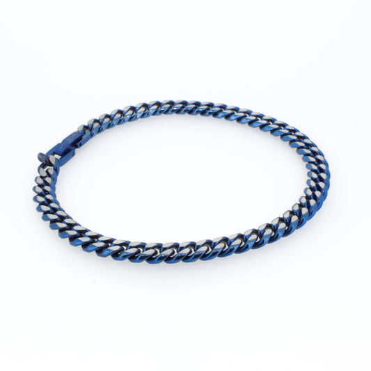 Stainless Steel Blue Chain Bracelet