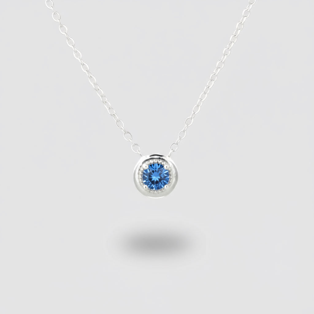 Blue Spinel CZ Pendant