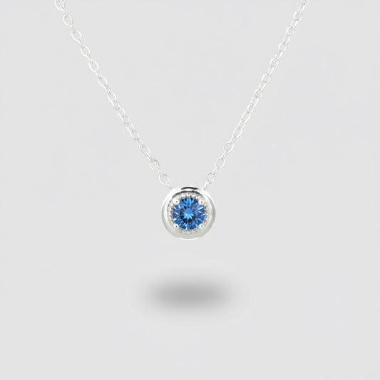 Blue Spinel CZ Pendant