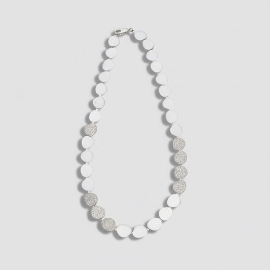 Brushed and Textured Pebbled Necklace