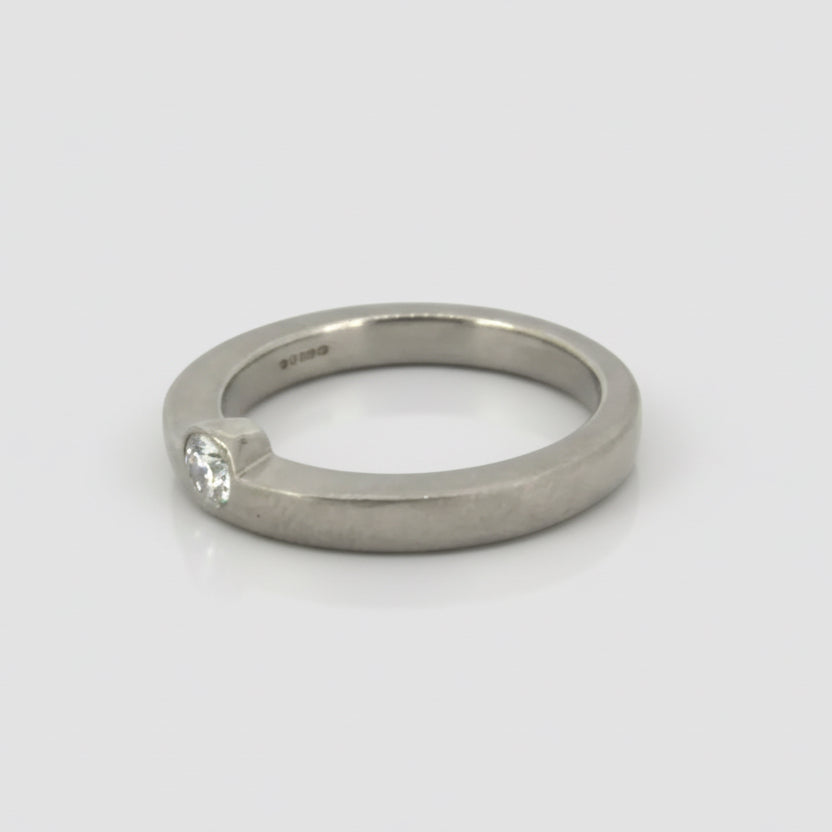White Gold Engagement and Wedding Ring Set