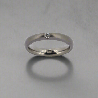 Titanium and Diamond Ring