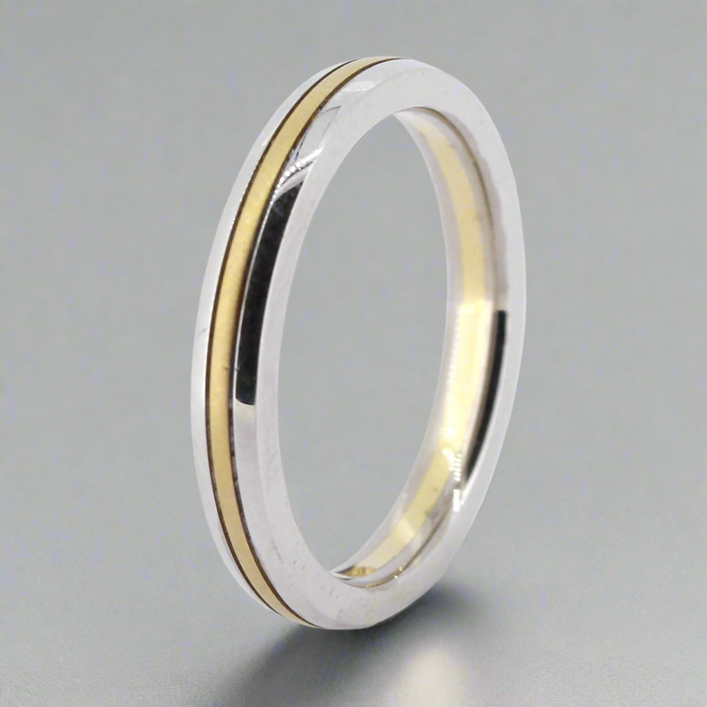 18ct White and Yellow Gold Wedding Ring