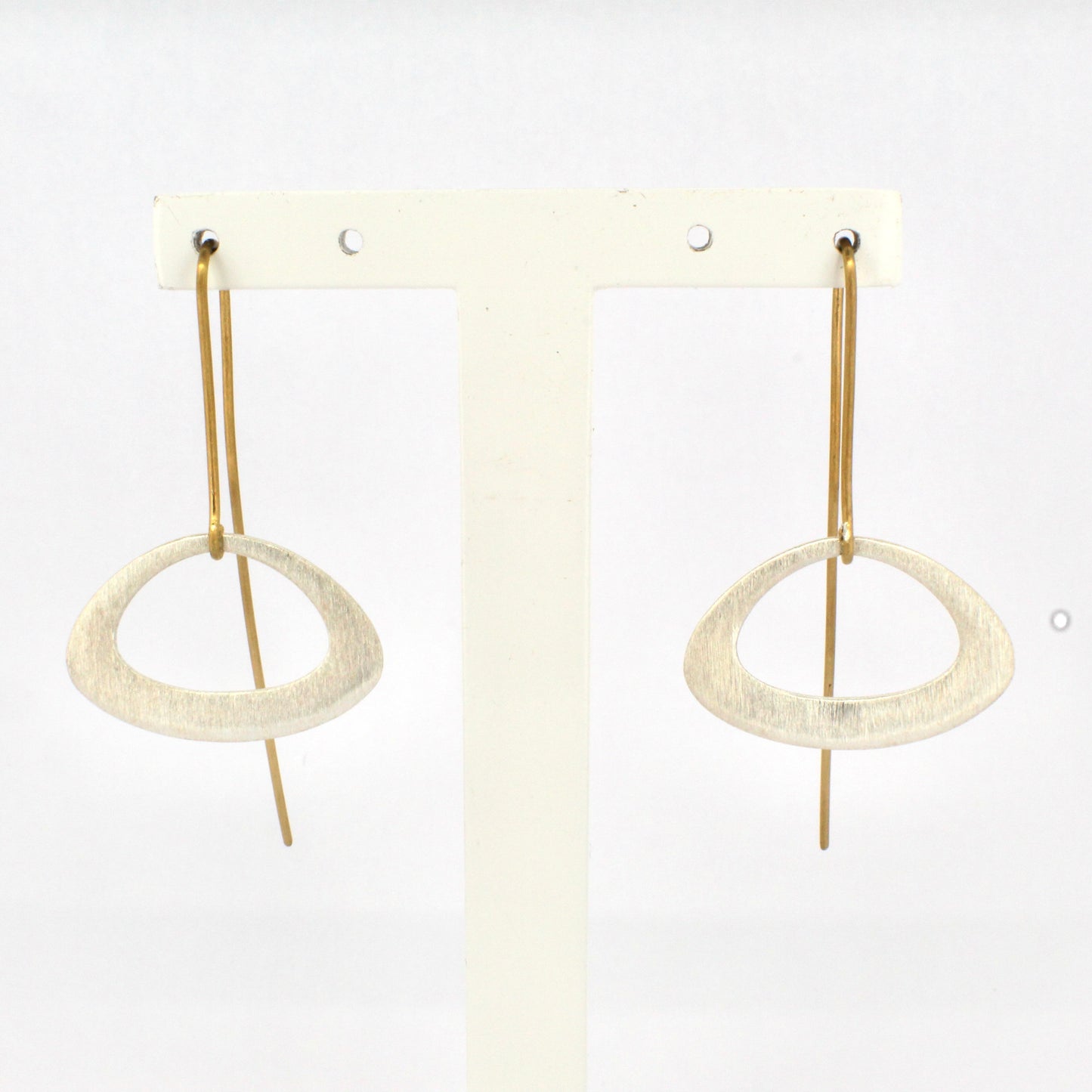 Silver and Gold Vermeil Drop Earrings