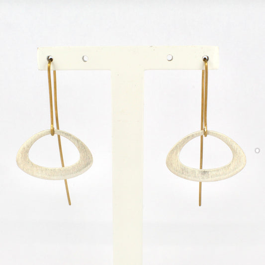 Silver and Gold Vermeil Drop Earrings