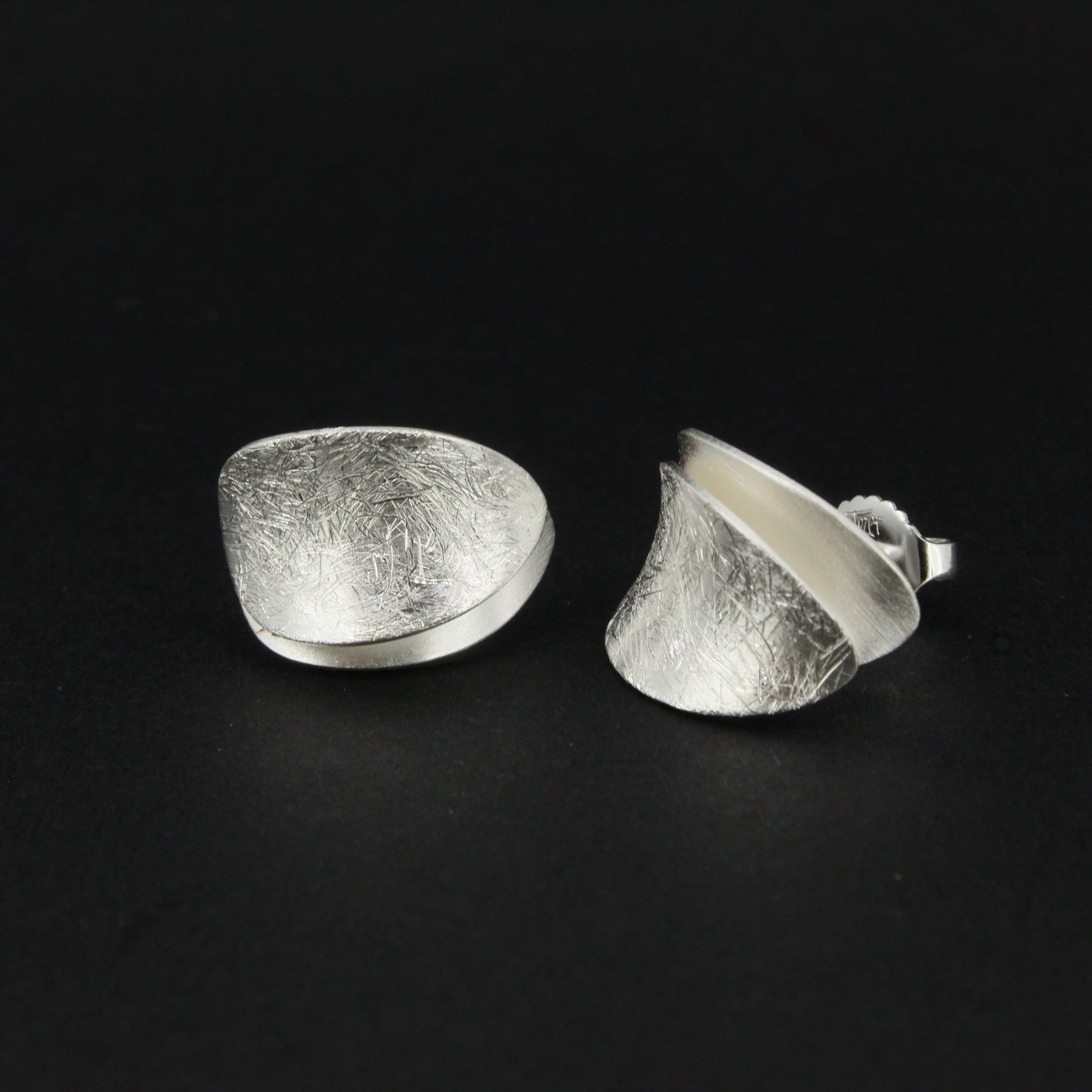 Silver Curved Studs