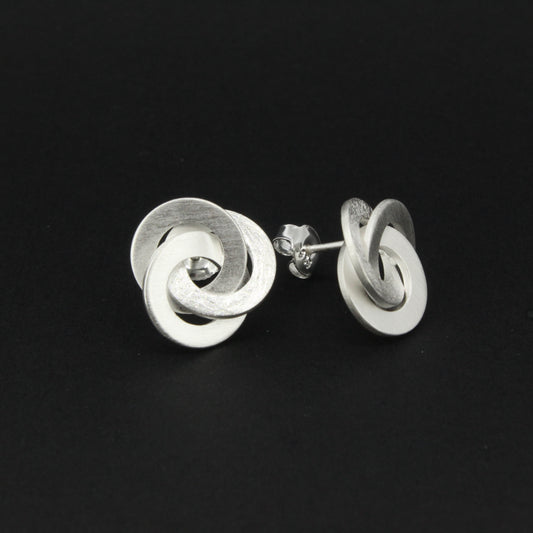 Silver Triple Circle Studs