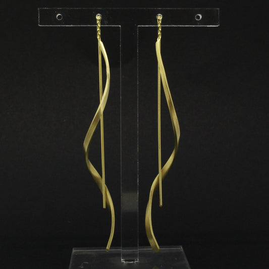 Gold Vermeil Spiral Long Drops