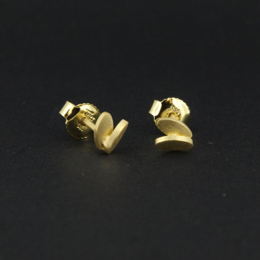 14ct Gold Leaf Studs