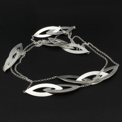 Silver Leaf Chain Necklace