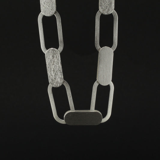 Silver Paper-link Necklace
