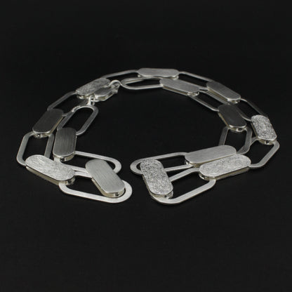 Silver Paper-link Necklace