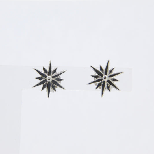 Silver Flower Stud Earrings