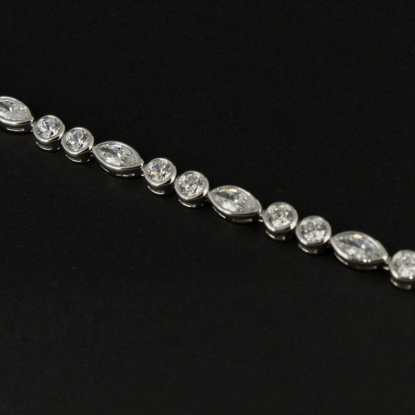 CZ Rub-over Tennis Bracelet