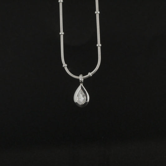 CZ Pear Drop Necklace