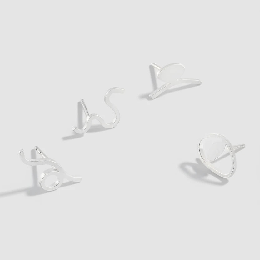 Partes De Um Todo Stud Earrings - Set of 4