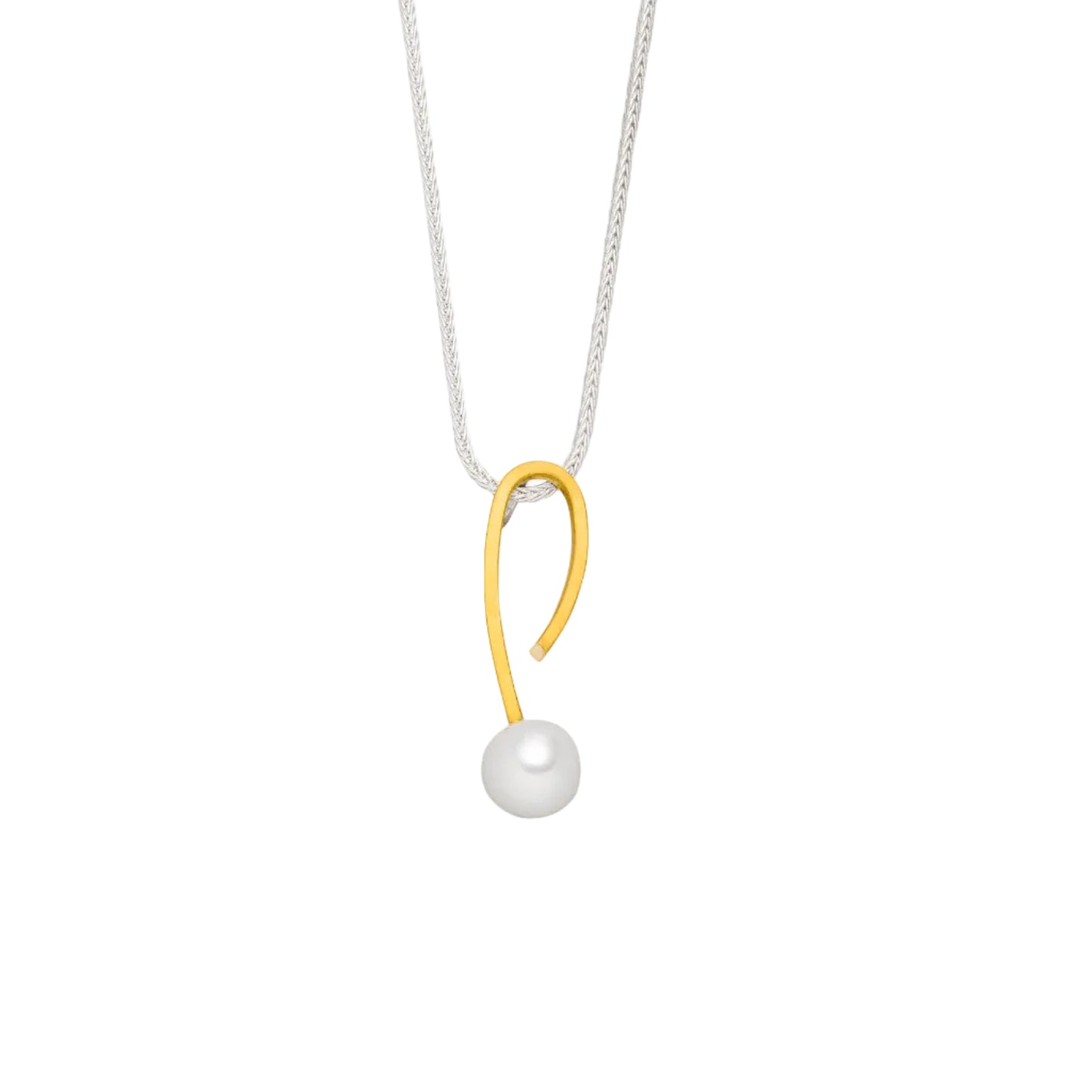 K1538 - Silver and Gold Pearl Pendant