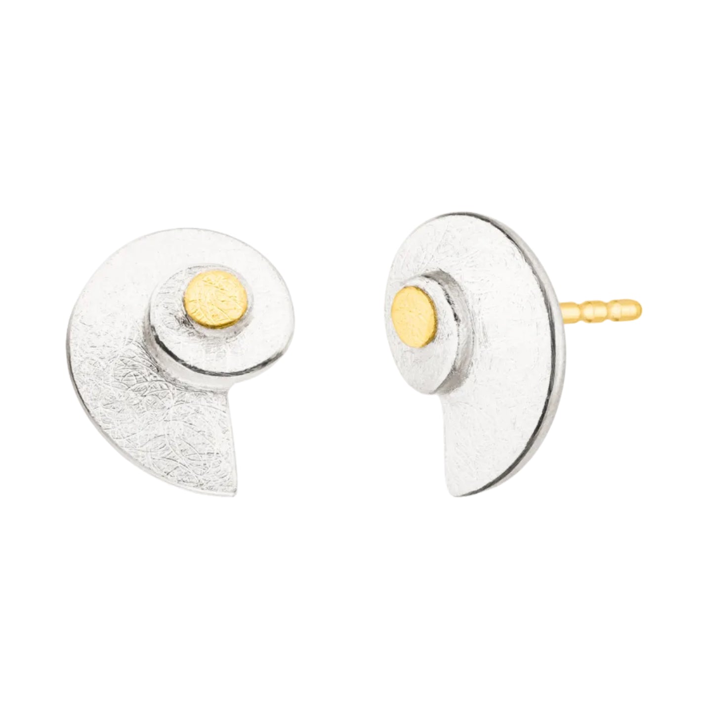 O1058 - Gold and Silver Helix Studs