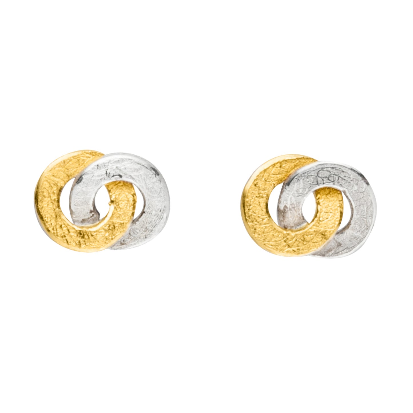 O391 - Silver and 24ct Gold Studs