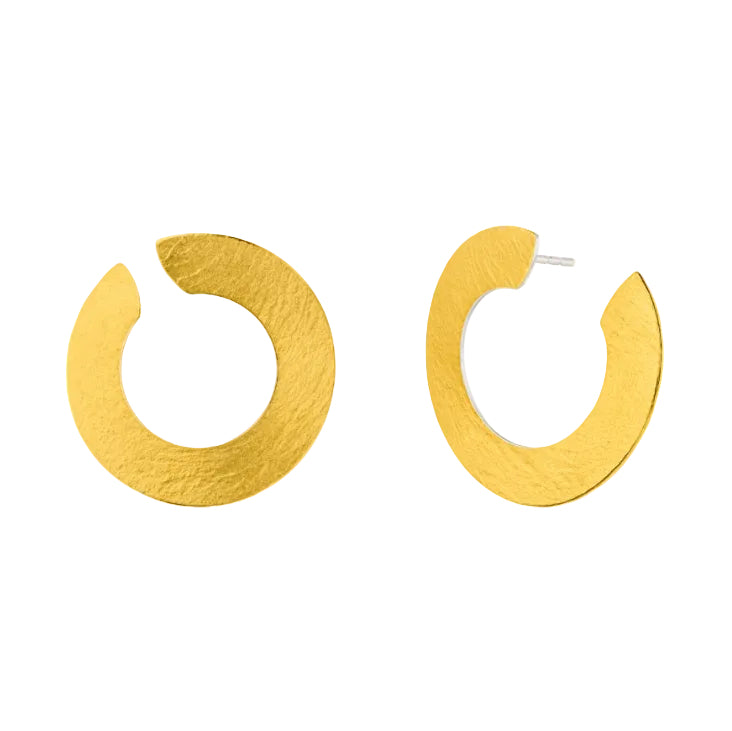 O988 - Gold and Silver Circle Drop Studs