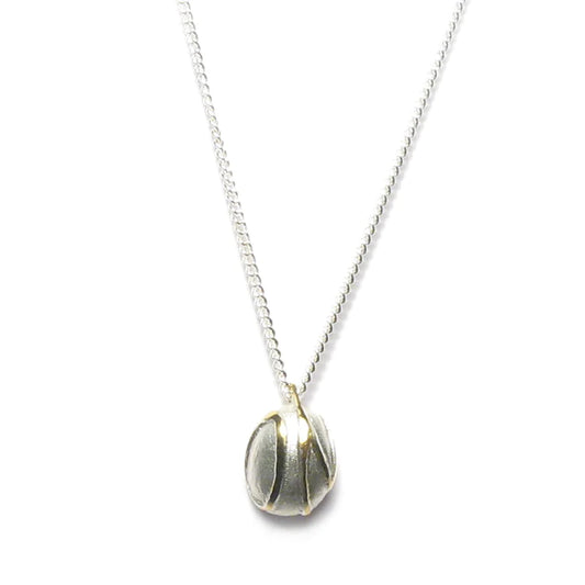 Silver 'ON' Pebble Necklace