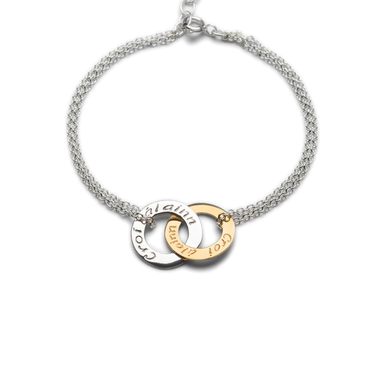 Croí Álainn Double Bracelet - Gold/Silver