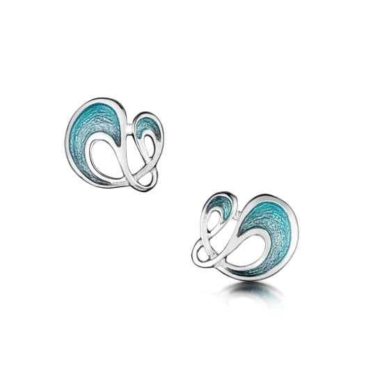 Storm Small Enamel Stud Earrings