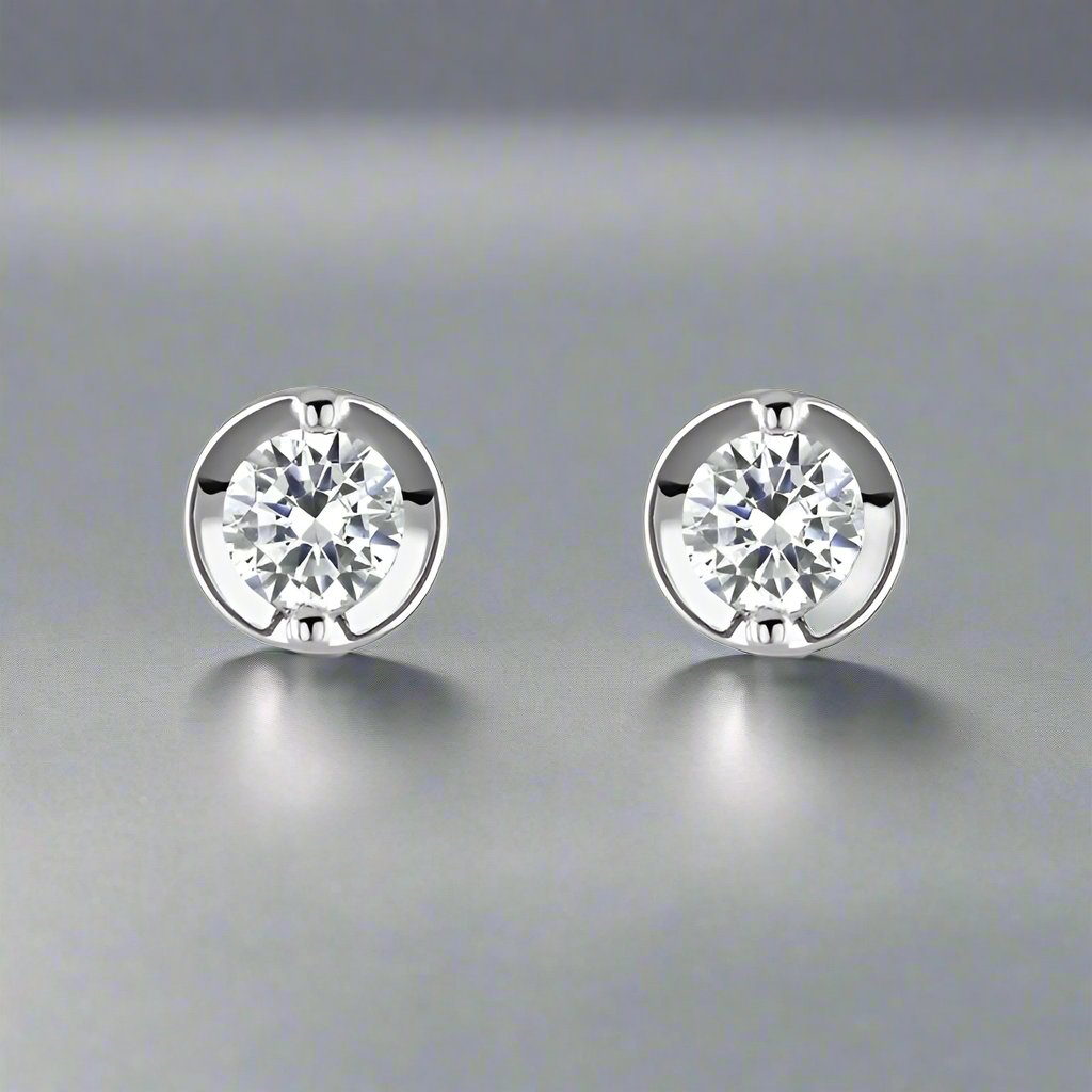 18ct Classic Diamond Stud Earrings