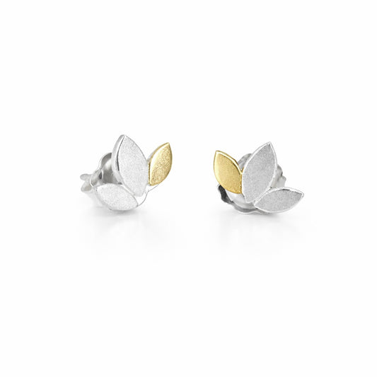 Silver and Gold Leaf Studs