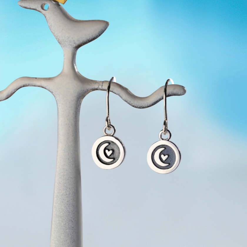 The Moon and Back Earrings