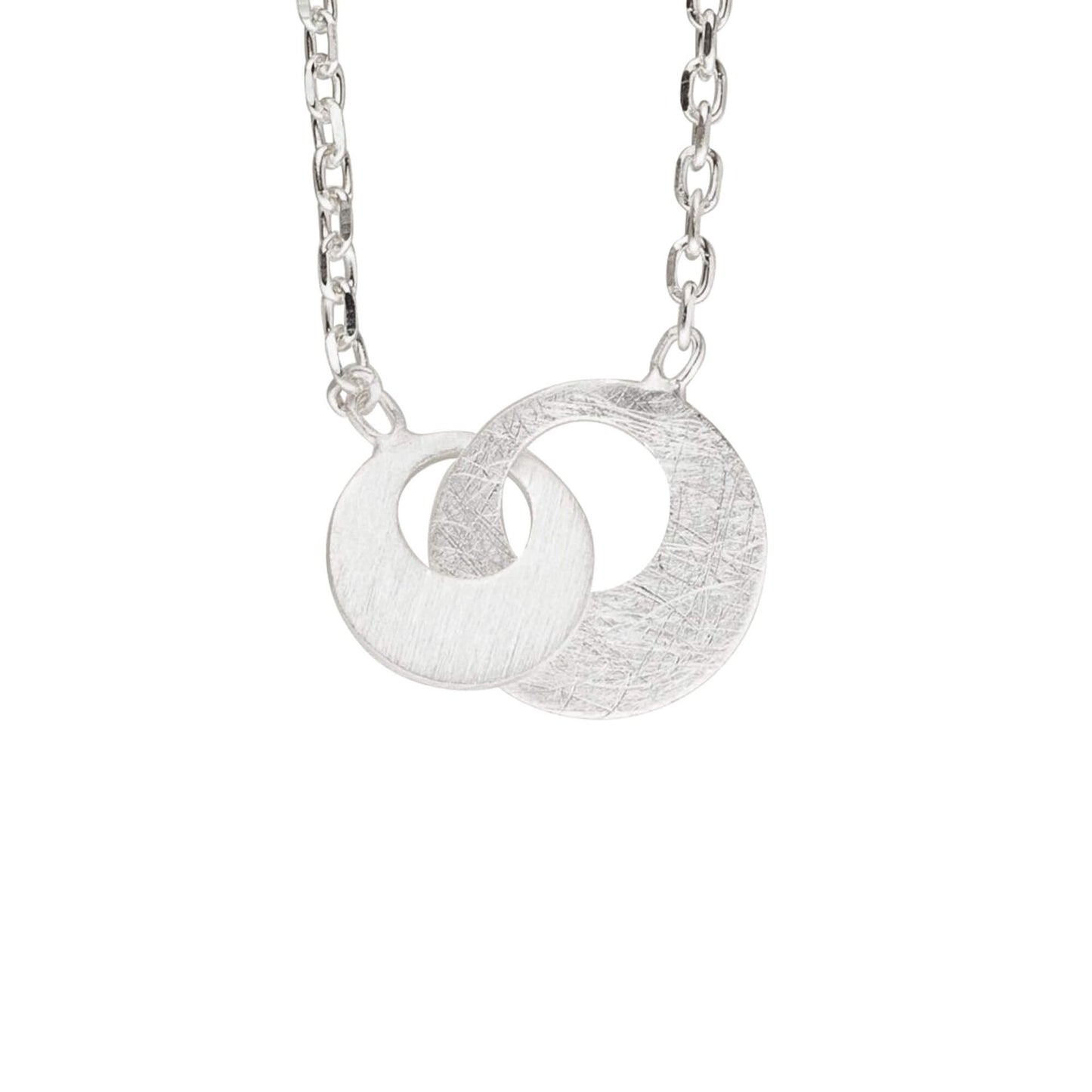 Silver Linked Circle Necklace